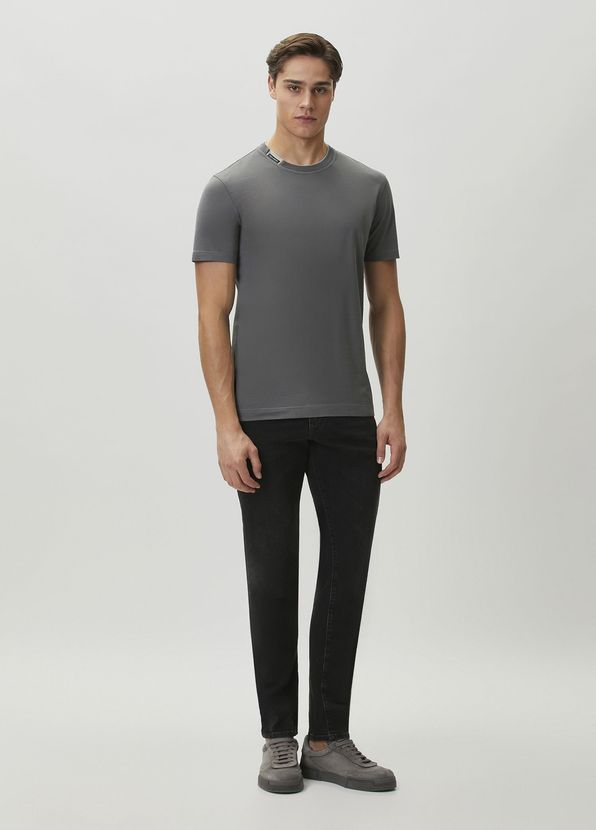 Dolce&Gabbana Gray Collar Logo Detail T-Shirt - 2