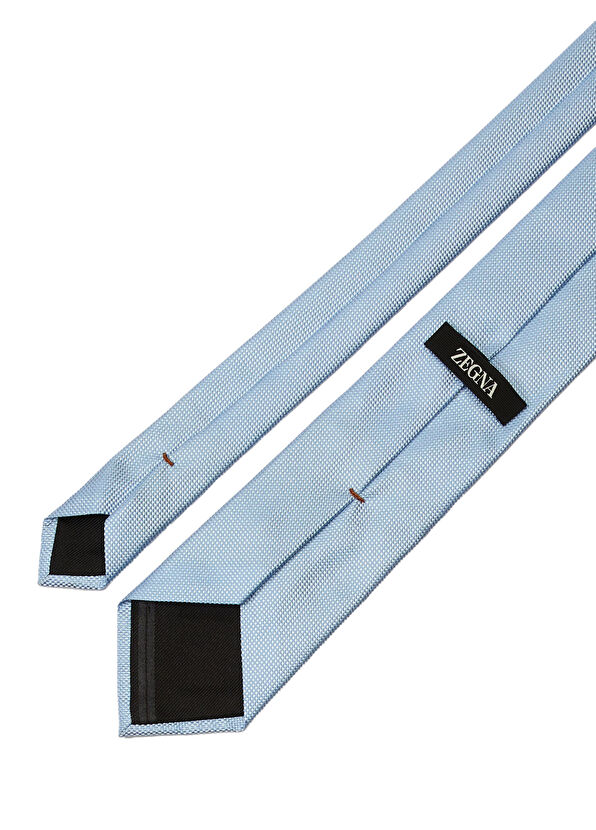 Zegna Mavi İpek Kravat - 2