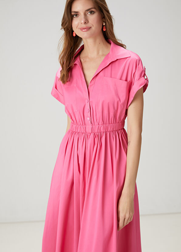 Beymen Club Pembe Midi Elbise - 2
