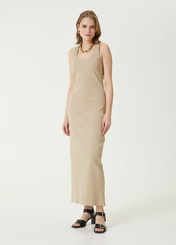 Beymen Club Beige Maxi Dress - 1