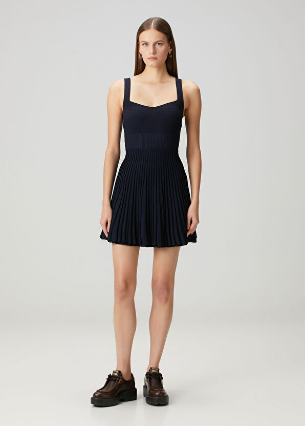 Sandro Magdaleine Navy Blue Mini Dress - 2