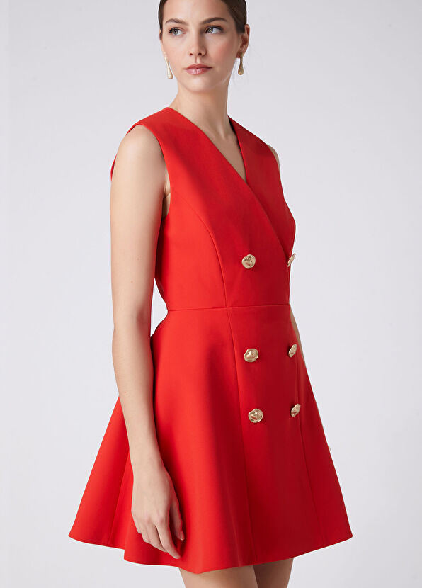 Beymen Club Red Mini Evening Dress - 2