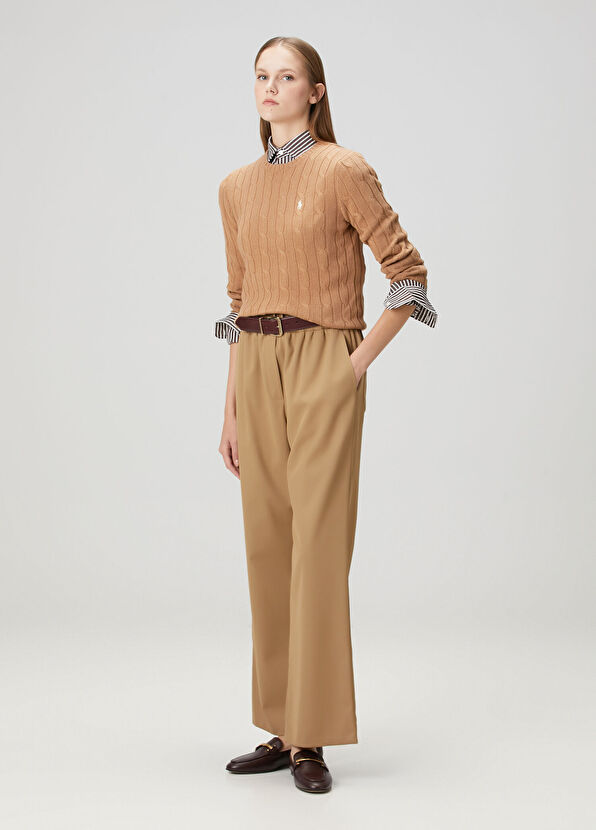 Camel Saç Örgü Triko - Görsel 3