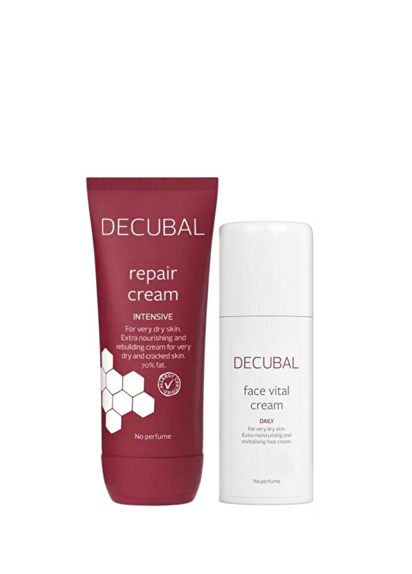 Decubal Basic Kuru ve Çok Kuru Ciltler İçin Onarıcı Krem Bakım Seti - 1