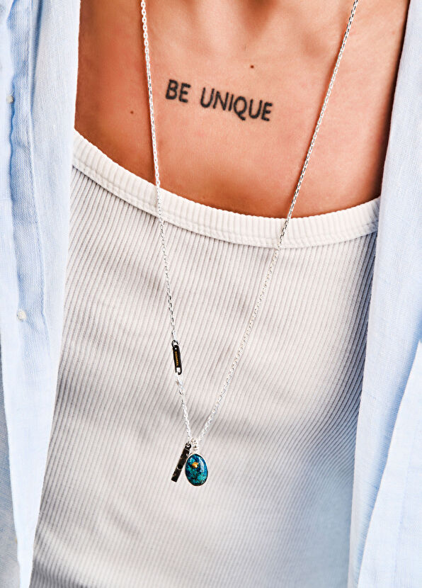 Dunkel Design Darrel Neon Apetite 925 Ayar Gümüş Erkek Kolye - 2