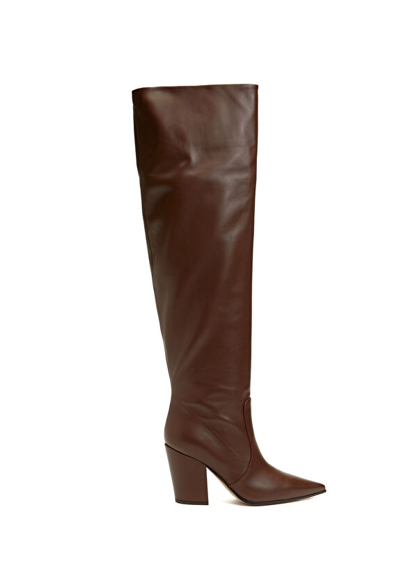 Gianvito Rossi Keinna Kahverengi Kadın Deri Çizme - 1