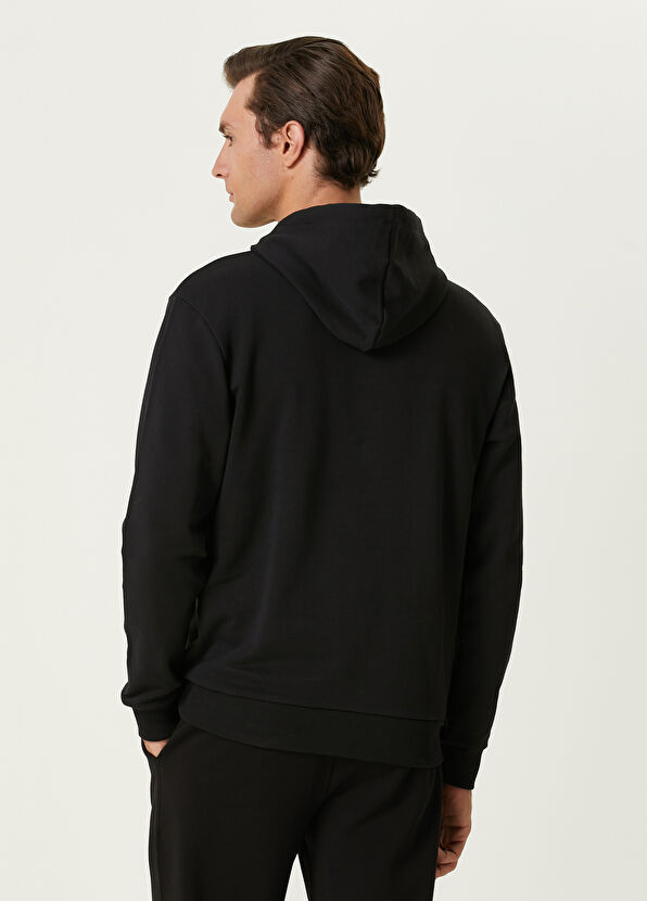 Beymen Club Black Hooded Goose Embroidered Sweatshirt - 3