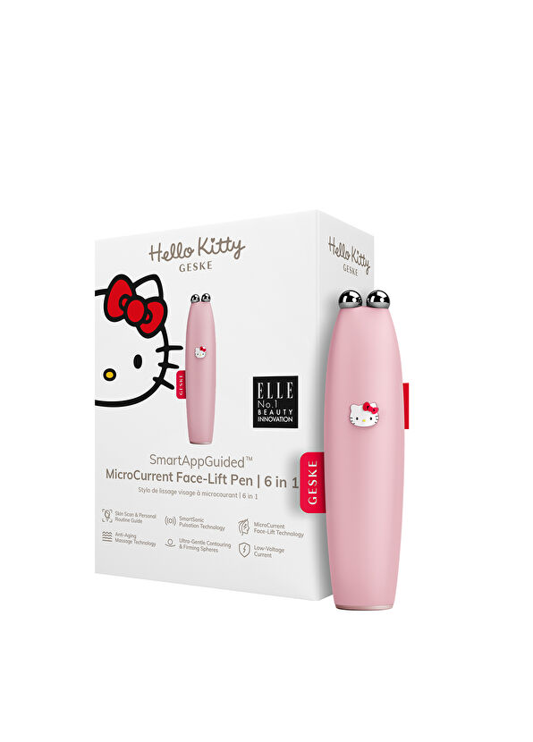 Geske MicroCurrent Face-Lift Pen Hello Kitty Pembe Mikro Akım Yüz Sıkılaştırıcı Akıllı Kalem  - 2