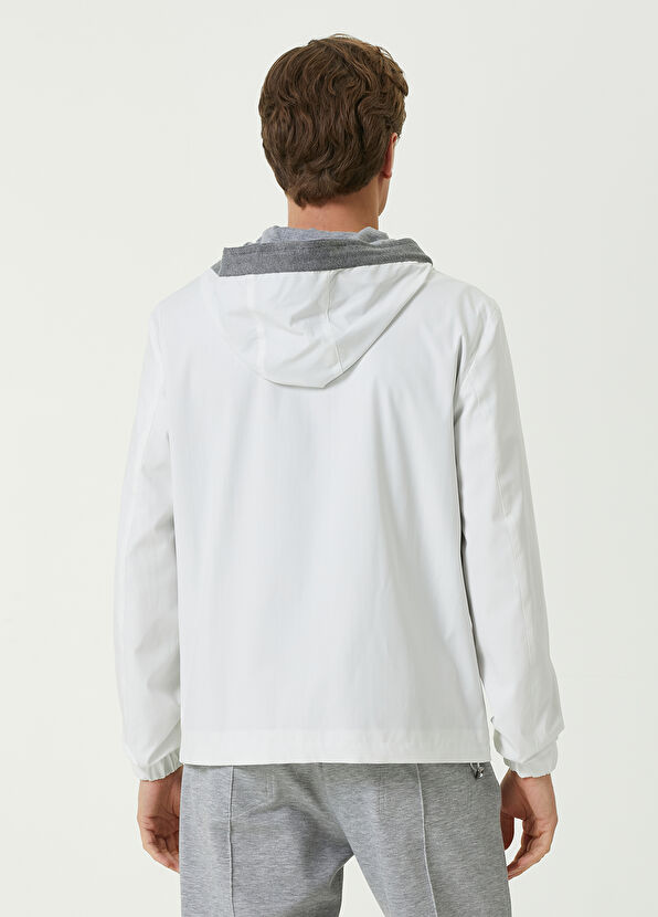 Beymen Club Beyaz Kapüşonlu Mont - 4