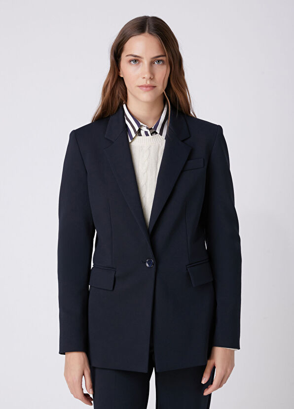 Beymen Club Lacivert Tek Düğmeli Blazer - 4
