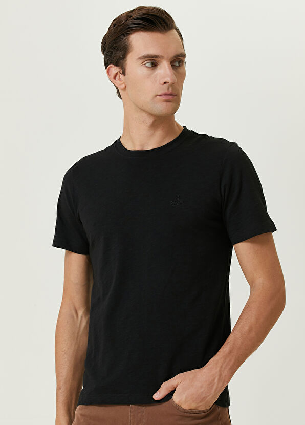 Beymen Club Siyah Flamlı T-shirt - 2