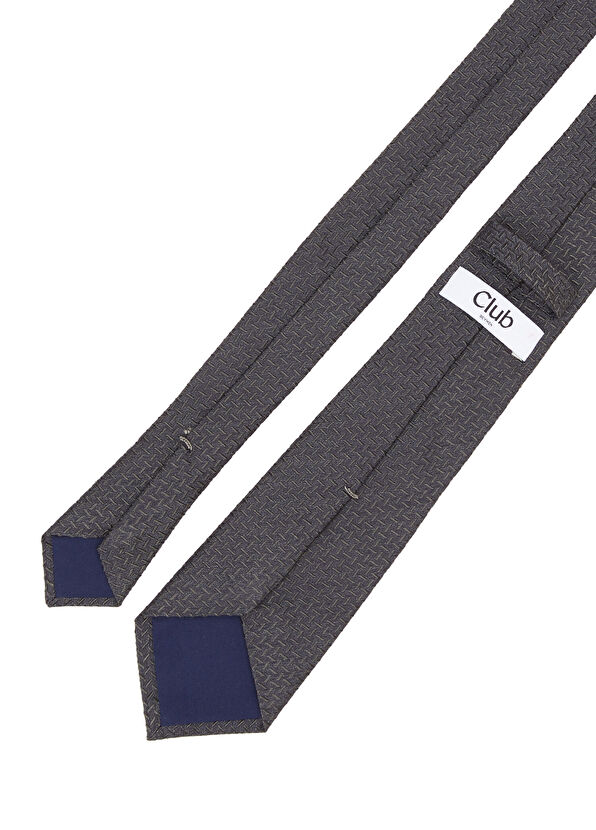 Beymen Club Grey Textured Silk Tie - 2