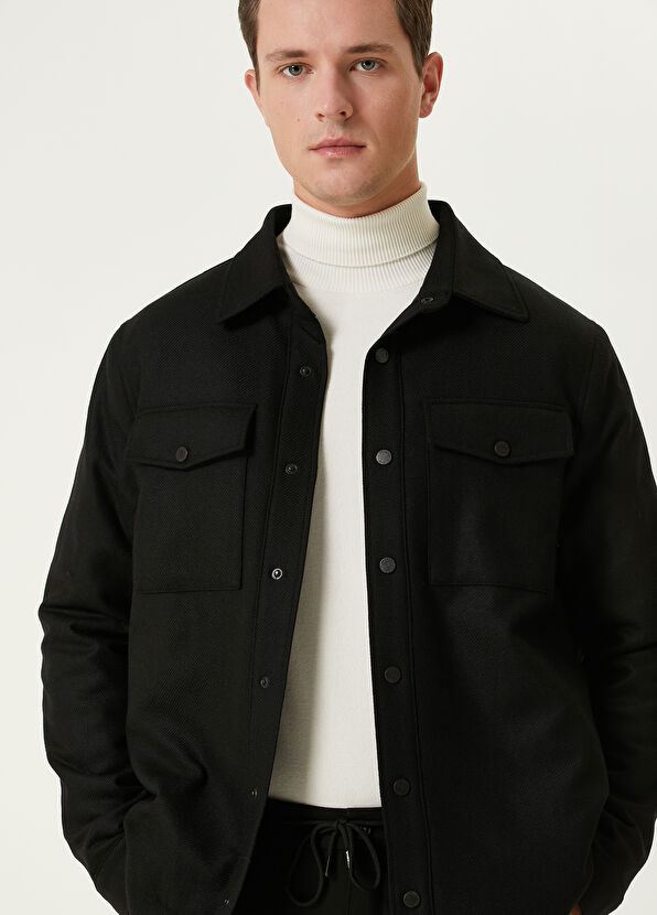 Beymen Club Black Wool Overshirt - 2
