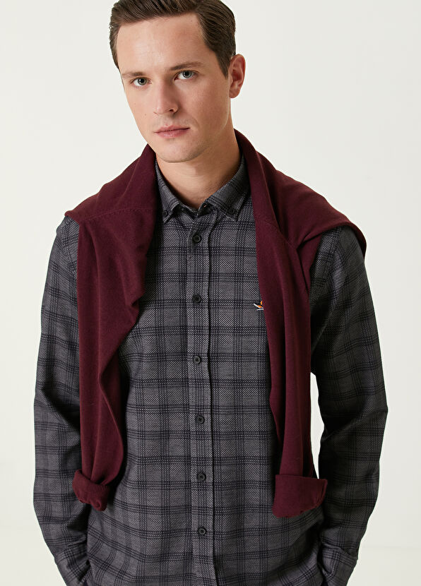 Beymen Club Grey Plaid Shirt - 2