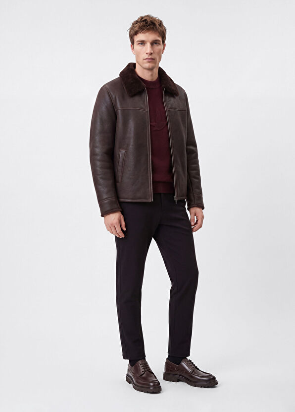 Beymen Club Plum Ribbed Collar Goose Logo Sweater - 2