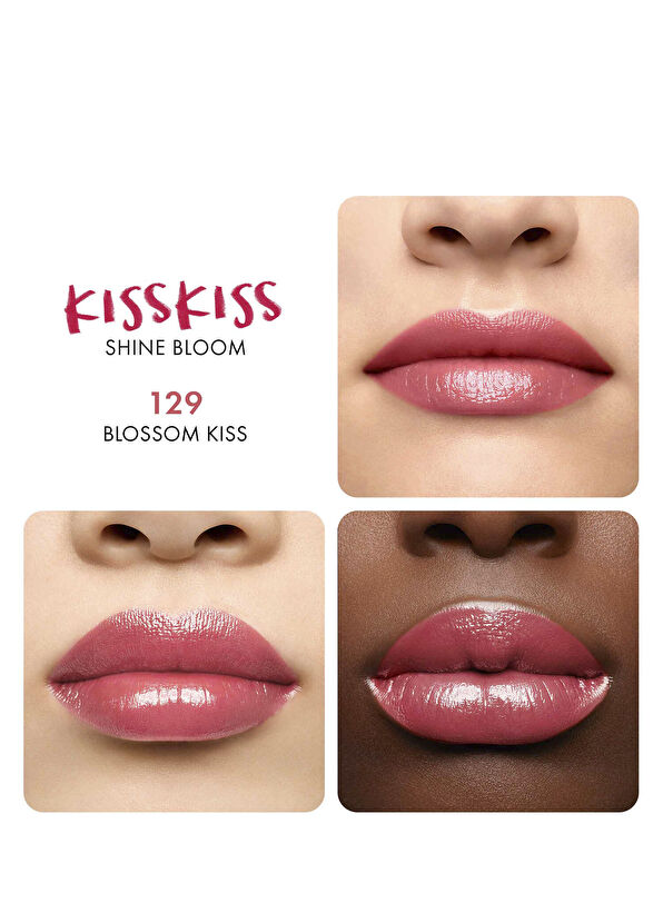 Guerlain Kiss Kiss Shine Bloom 129 Blossom Ruj - 3