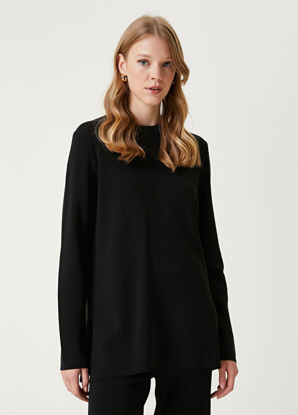 Beymen Club Siyah Yanı Yırtmaçlı Basic Kazak - 1