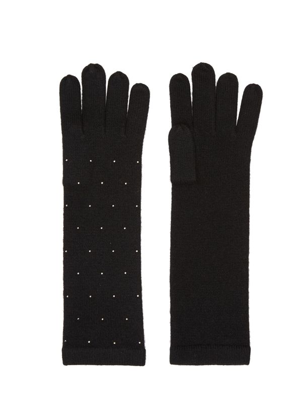 Beymen Club Black Stone Long Cashmere Gloves - 1