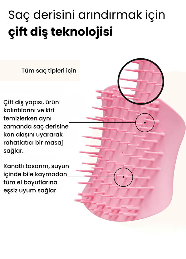 Tangle Teezer Scalp Brush Pretty Pink Saç Derisi Masaj Fırçası - 2