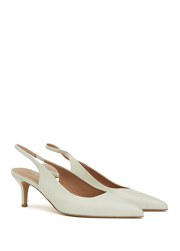 Beymen Club Ecru Women's Leather Pump - 2