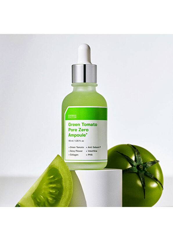 Sungboon Editor Green Tomato Pore Zero Ampoule+ Dengeleyici Cilt Serumu 40 ml - 3