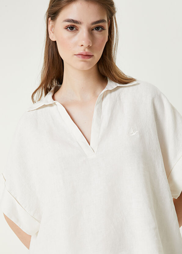 Beymen Club White Linen Blouse - 2