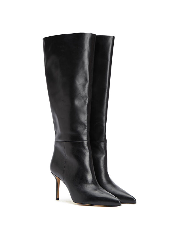 Beymen Club Black Heeled Leather Boots - 2