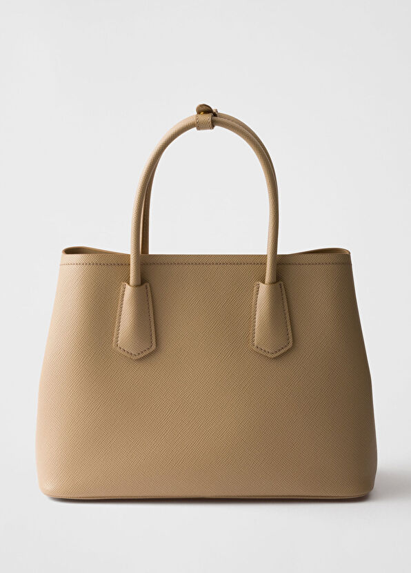 Prada Double Saffiano Deri Orta Boy Kadın El Çantası - 3