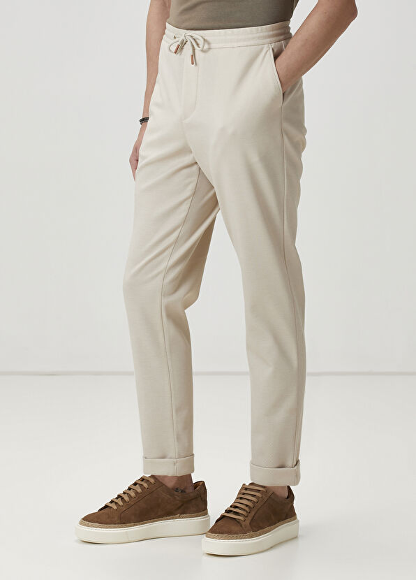 Beymen Club Beige Textured Sports Pants - 2