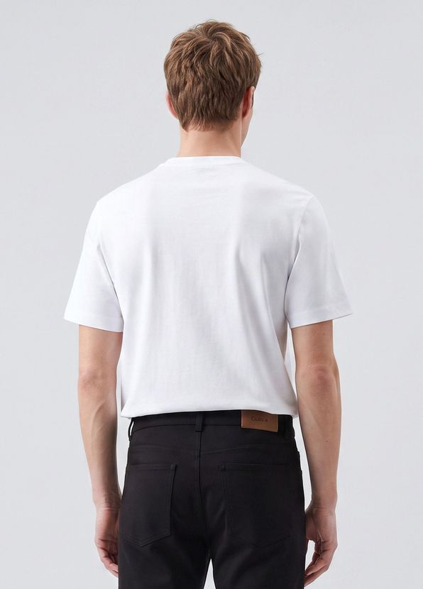 Beymen Club Basic Fit Kırık Beyaz Compact Jersey T-shirt - 4