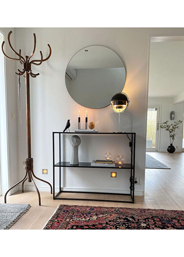 Foqlio Enumer Minimal Metal Console Table - 2