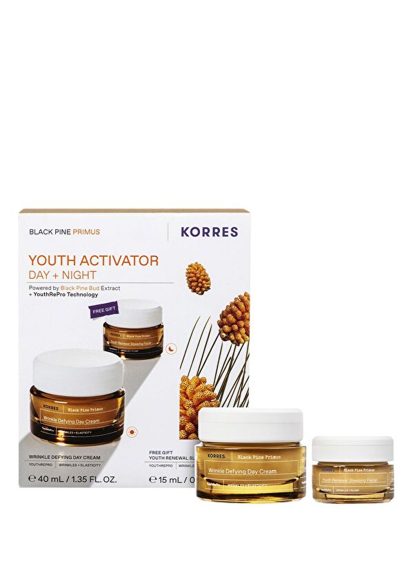 Korres Black Pine Primus Day Cream 40 ml + Night Cream 15 ml Anti-Aging Day and Night Cream Set of 2 - 1