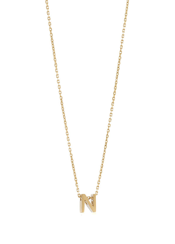 Proje 1 Mini Initials Women's Gold Necklace - 1