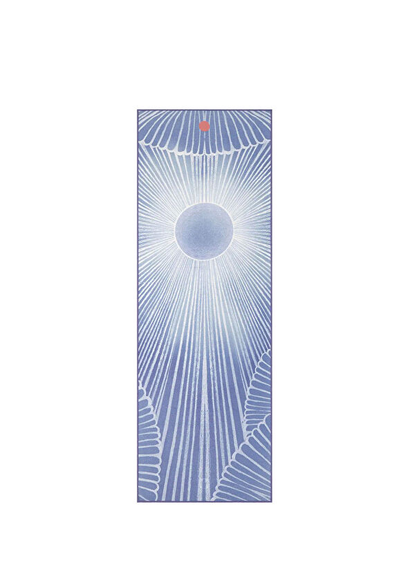 Manduka Yogitoes® Blue White Radiant Yoga Mat Towel - 1