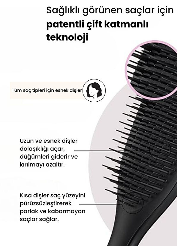 Tangle Teezer The Ultimate Detangler Mini Liquorice Black Hair Brush - 2