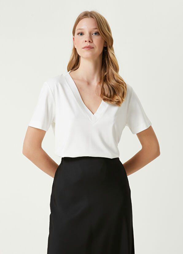White T-Shirt Beymen Club White T-Shirt - 4