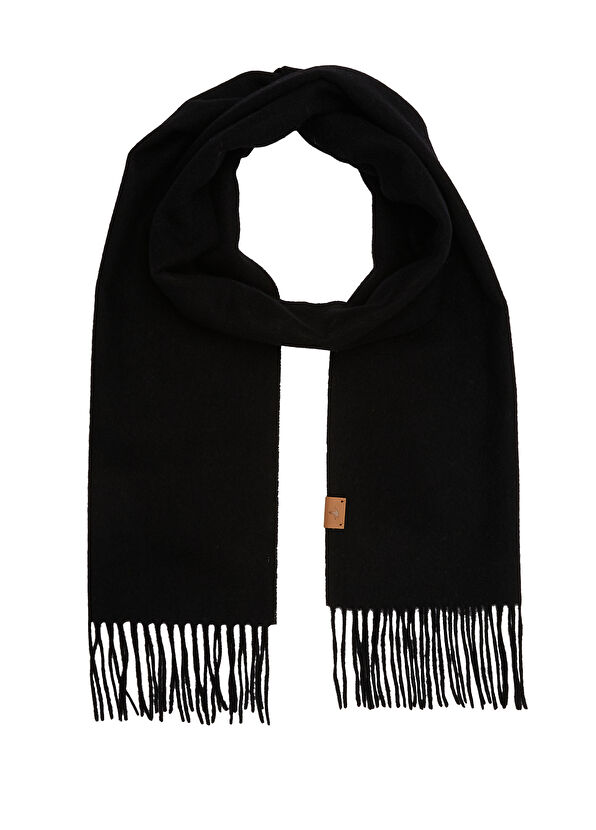 Beymen Club Black Tassels Men's Wool Scarf - 1
