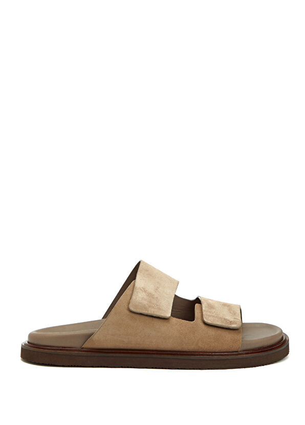 Beymen Club Mink Men's Suede Slippers - 1
