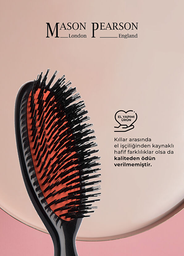 Mason Pearson Pocket Extra Boar Stiff Bristle EB4 Dark Saç Fırçası - 2