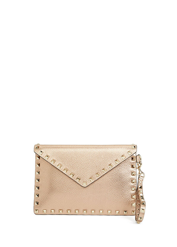 Rockstud Medium Pudra Kadın Deri El Portföyü - Görsel 2