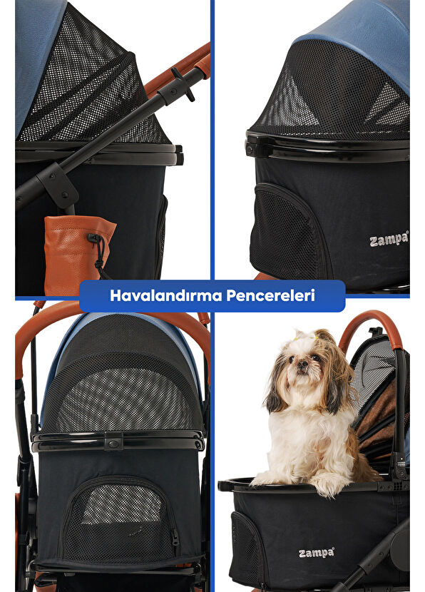 Zampa Helios Kedi ve Köpek Taşıma Arabası - 4