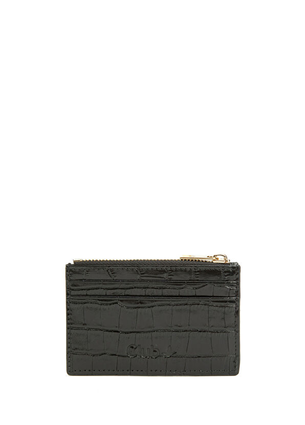Beymen Club Black Crocodile Women's Leather Card Holder - 2