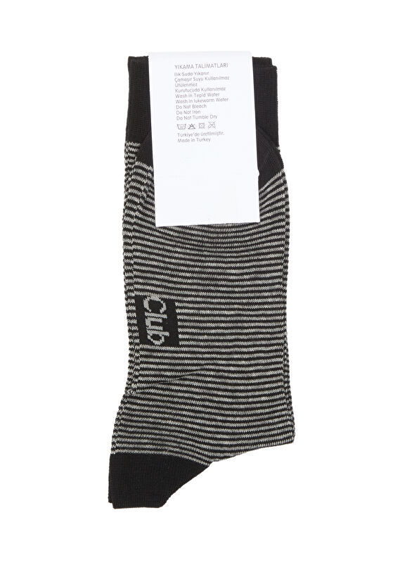 Beymen Club Black Cream Striped Men's Socks - 2