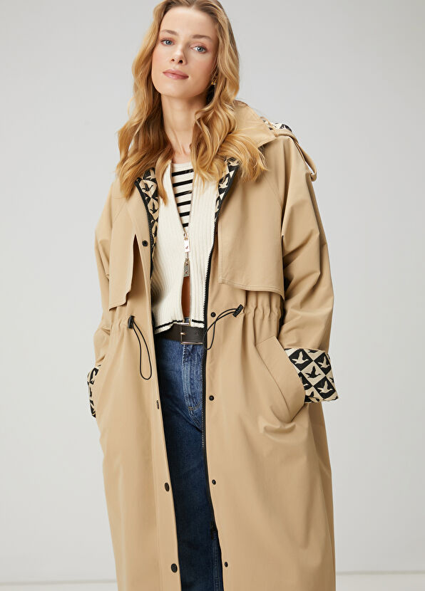 Beymen Club Beige Hooded Overcoat - 4