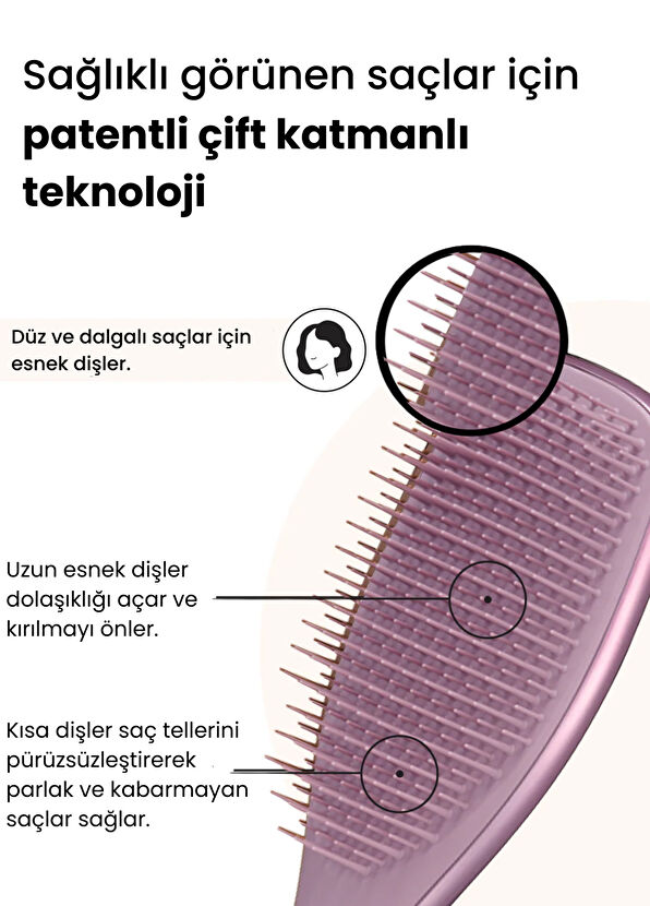 Tangle Teezer The Ultimate Detangler Chrome Mauve Copper Hairbrush - 3