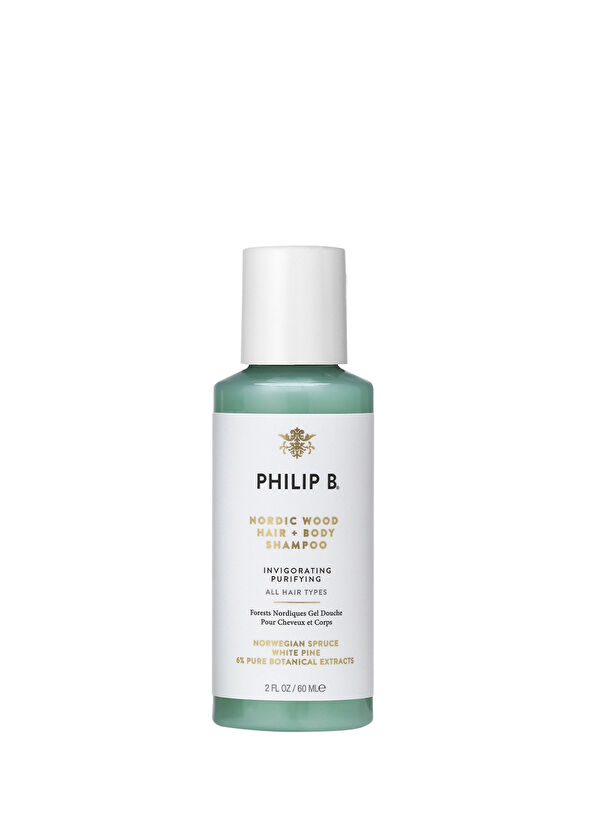 Philip B. Nordic Wood Hair + Body Canlandırıcı ve Nemlendirici Saç ve Vücut Şampuanı 60 ml - 1