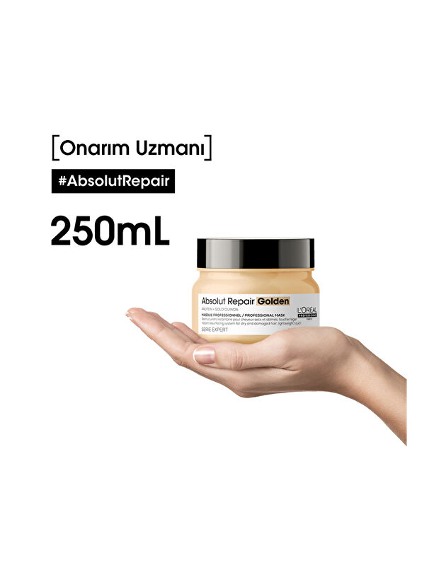 Loreal Professionnel Serie Expert Absolut Repair Resurfacing Golden Onarıcı Maske 250 ml - 3