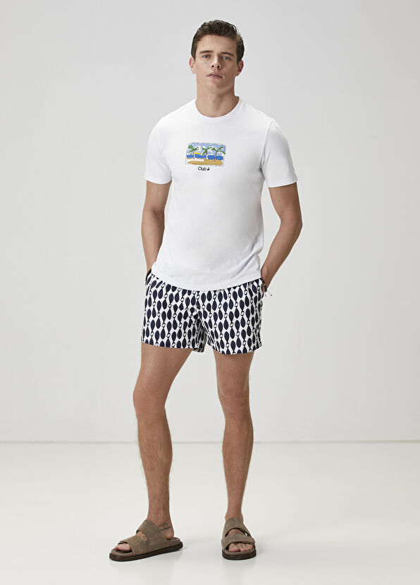 Beymen Club White Printed T-Shirt - 3