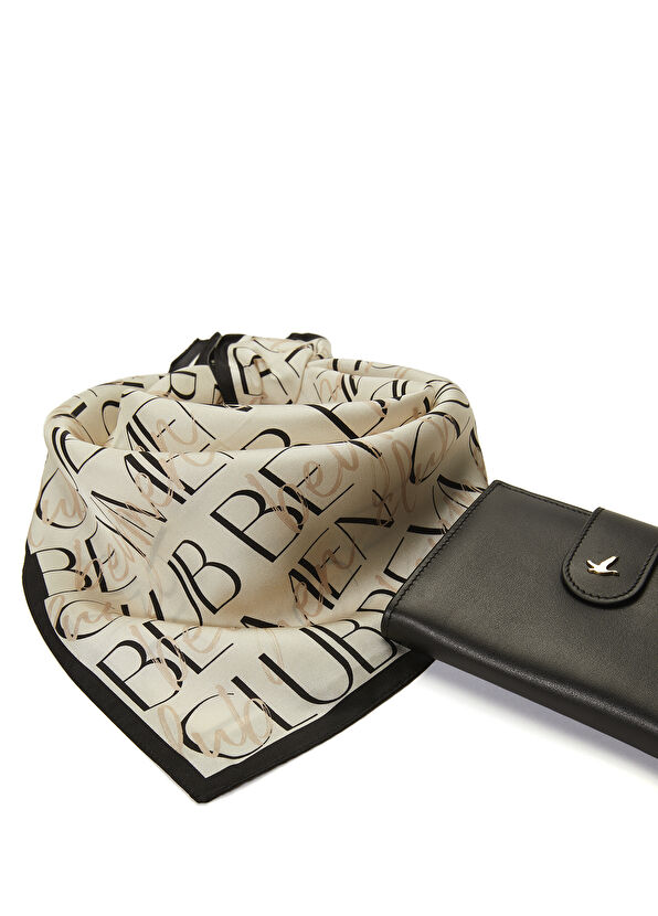 Beymen Club Black Wallet And Scarf Gift Set - 2