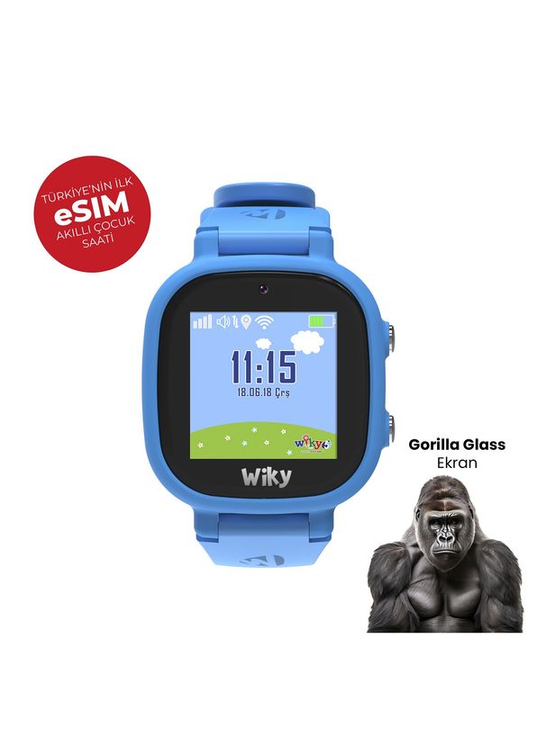 Wiky Watch Video and Voice Call Kids Watch with Blue 5E eSim - 2